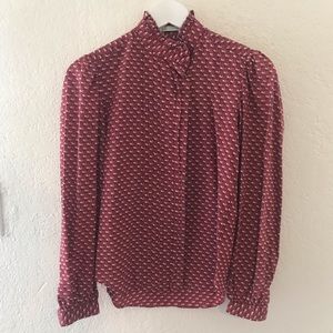 Vintage cotton floral blouse